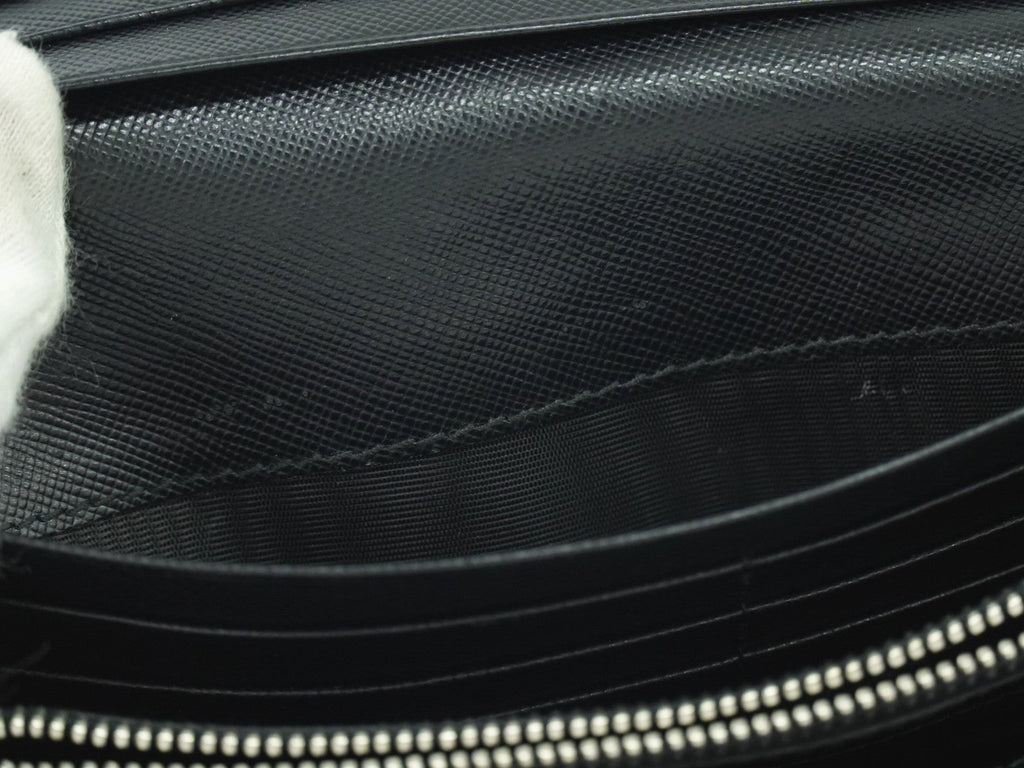 Prada Continental Wallet Tessuto Black Nylon Wallets Accessory