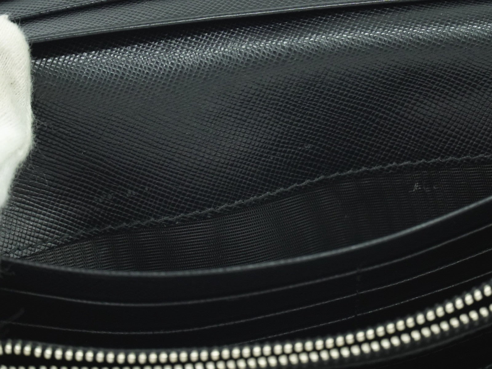 Prada Continental Wallet Tessuto Black Nylon Wallets Accessory