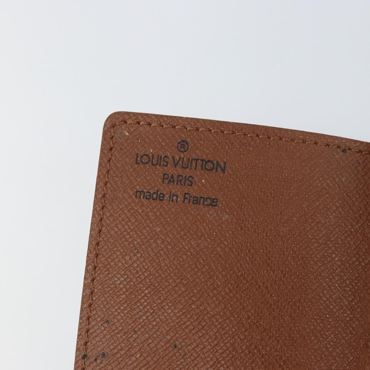Louis Vuitton Porte Cartes Pression Card Case Monogram Canvas Brown Canvas Card Holders Accessory