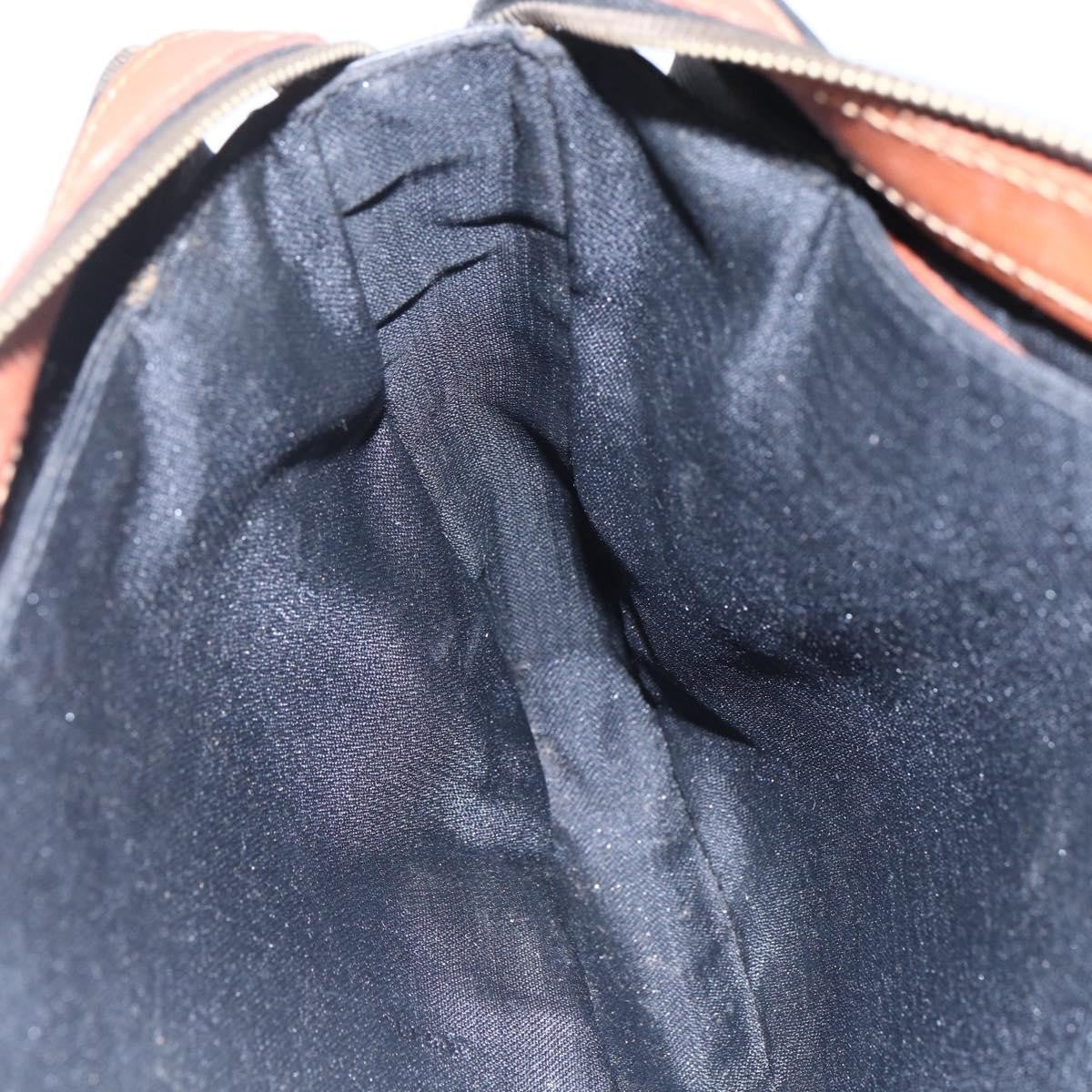 Fendi Vintage Pequin Convertible Boston Bag Coated Canvas Brown Canvas Handbag