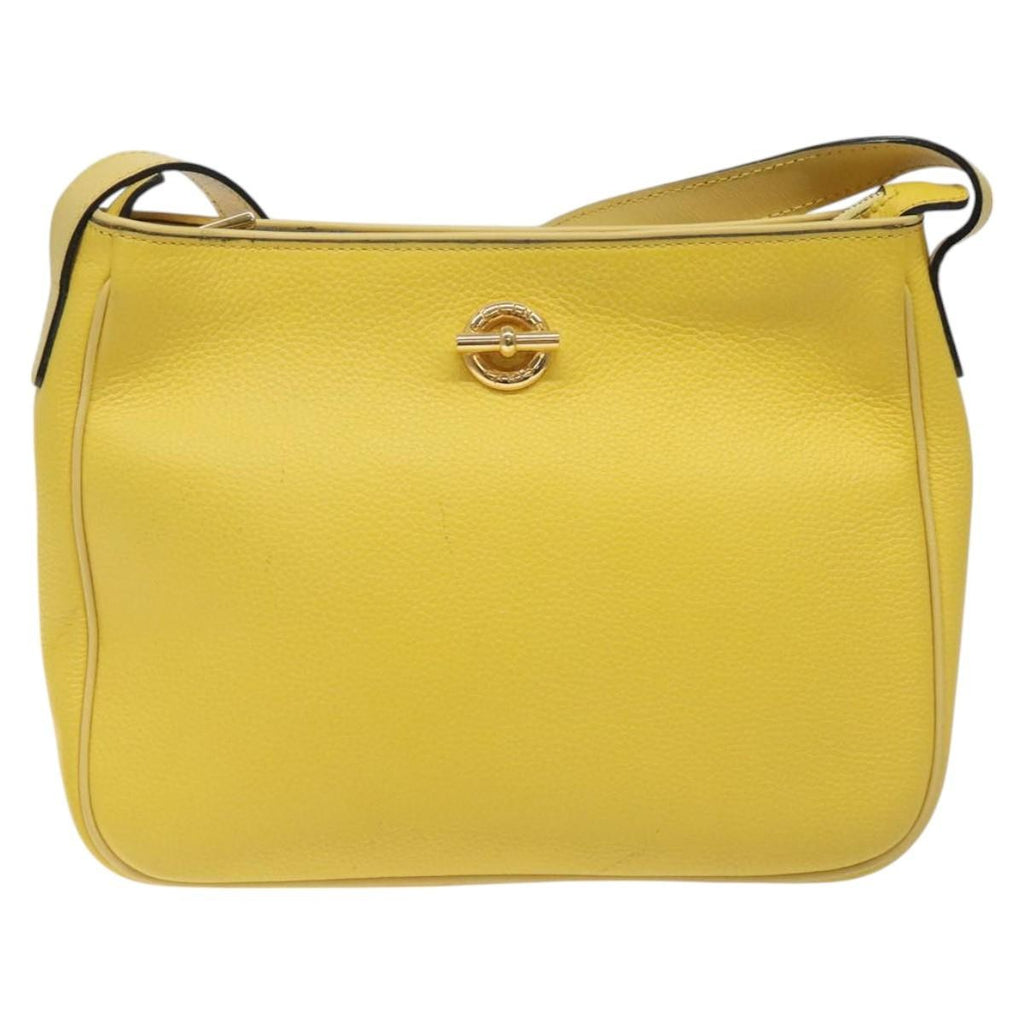 Celine Vintage Shoulder Bag Leather Yellow Leather Shoulder Bag Bag