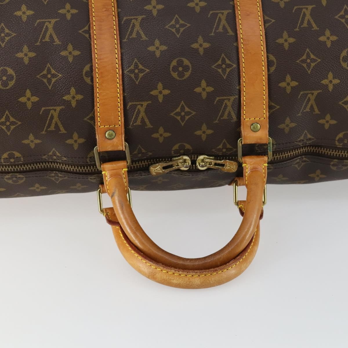 Louis Vuitton Keepall Bag Monogram Canvas Brown Canvas Travel Bag