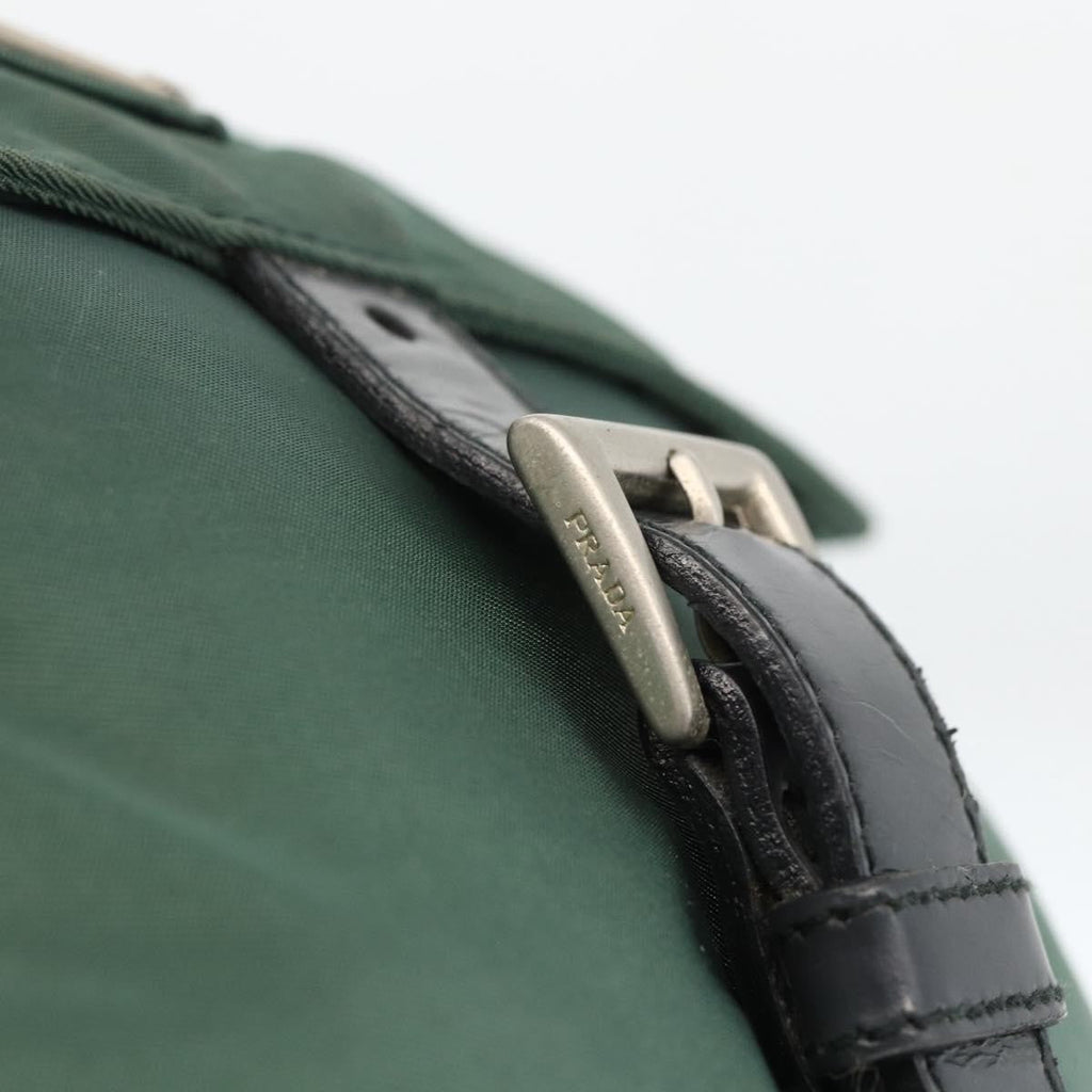 Prada Buckle Messenger Bag Tessuto Green Nylon Shoulder Bag Bag