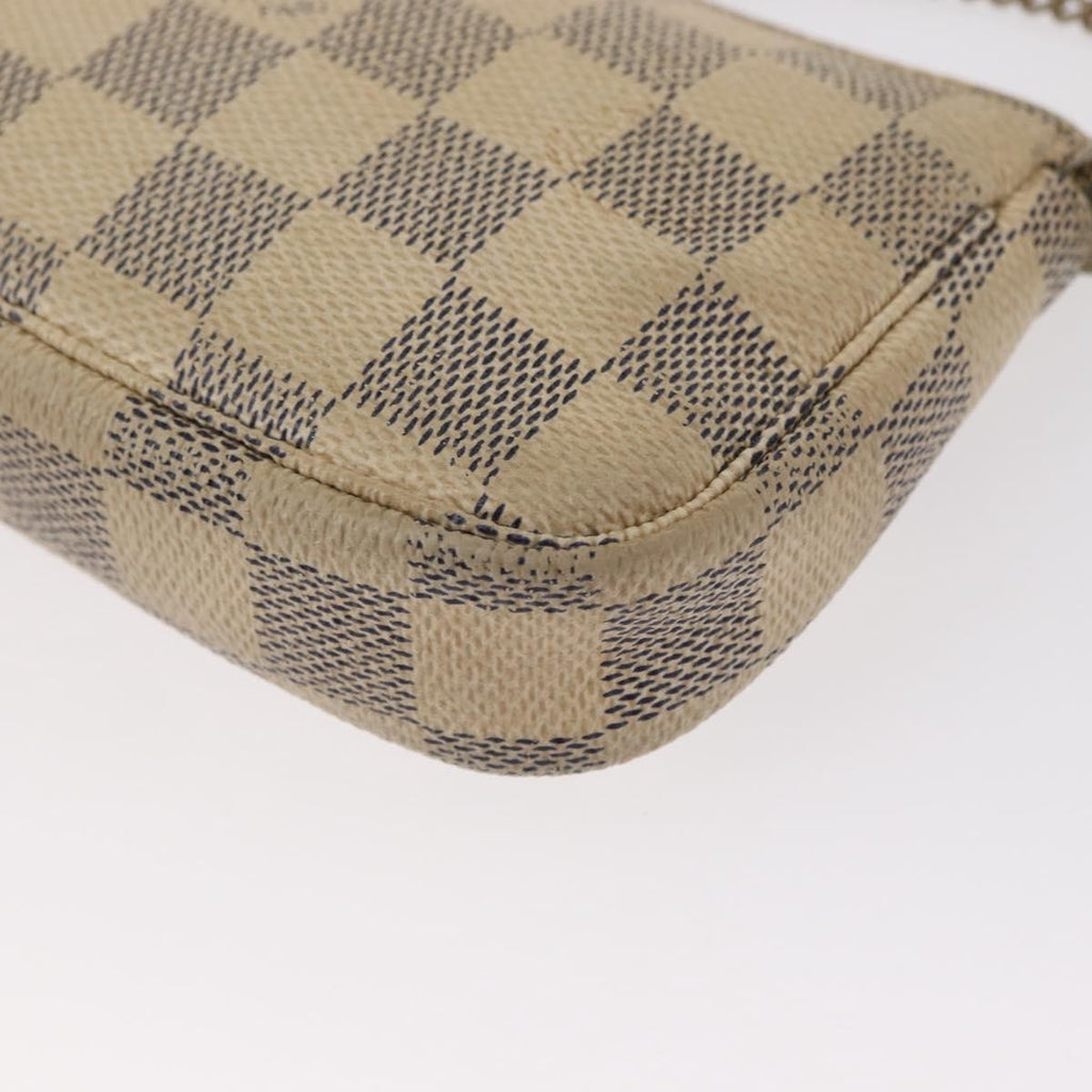 Louis Vuitton Mini Pochette Accessoires Damier Canvas White Canvas Clutche & Pouche Bag
