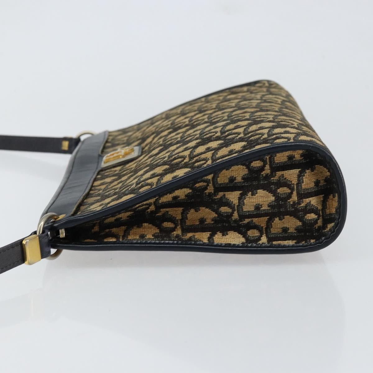 Christian Dior Vintage Trotter Shoulder Bag Canvas Navy Canvas Shoulder Bag Bag (Pre-Owned)
