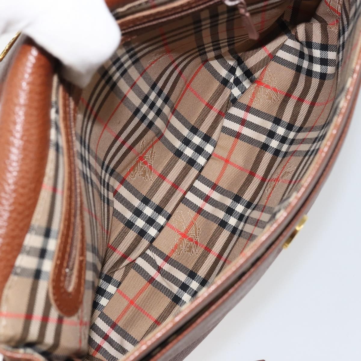Burberry Vintage Shoulder Bag Leather Brown Leather Shoulder Bag