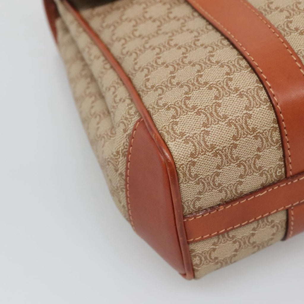 Celine Vintage Macadam Handbag Canvas And Leather Beige Canvas Handbag