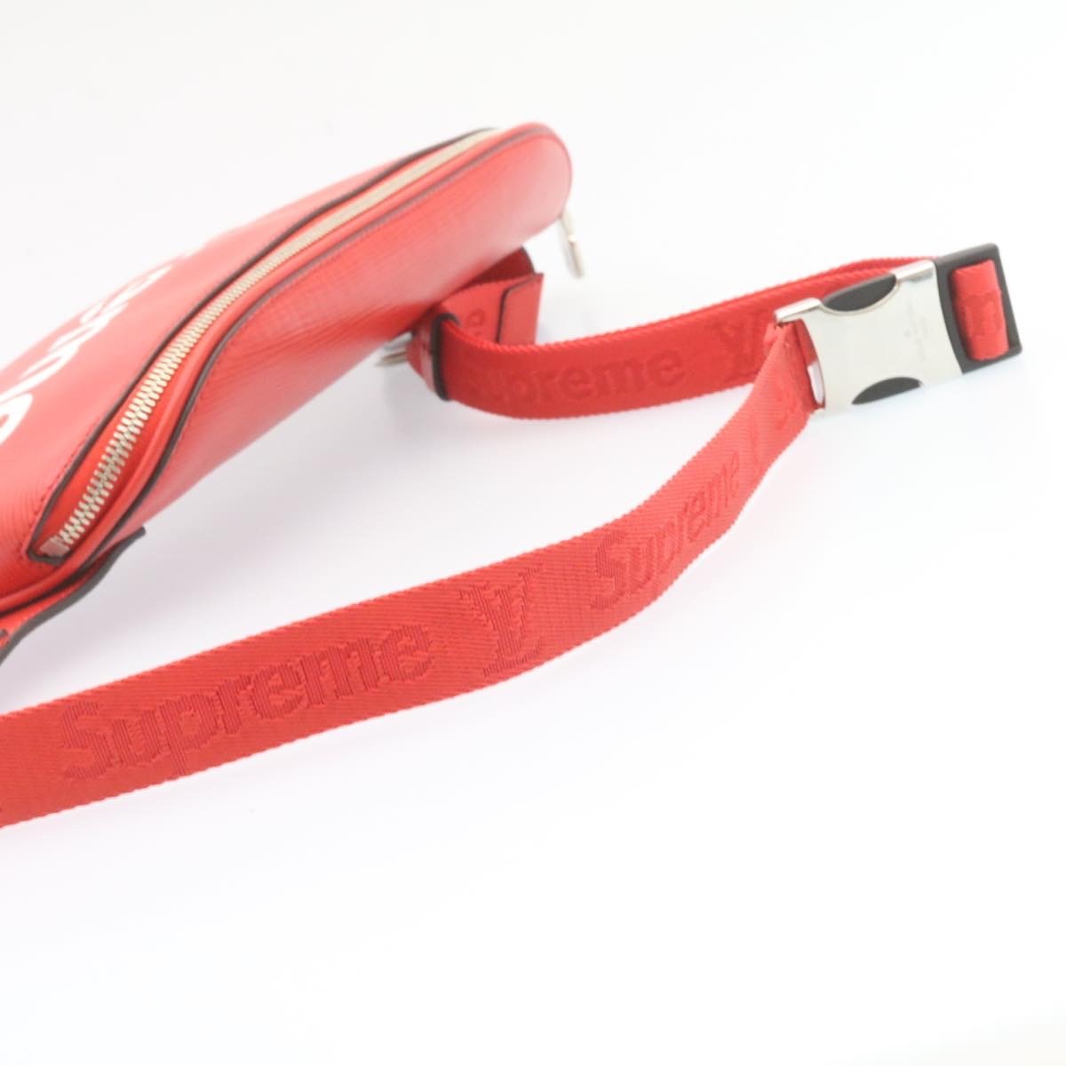 Louis Vuitton Louis Vuitton X Supreme Waist Bag Epi Leather Red Leather Bag