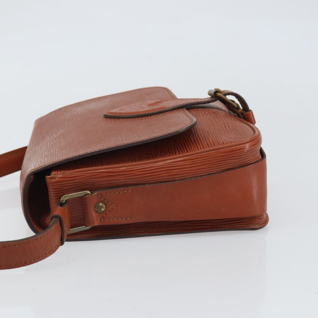 Louis Vuitton Cartouchiere Handbag Epi Leather Brown Leather Shoulder Bag