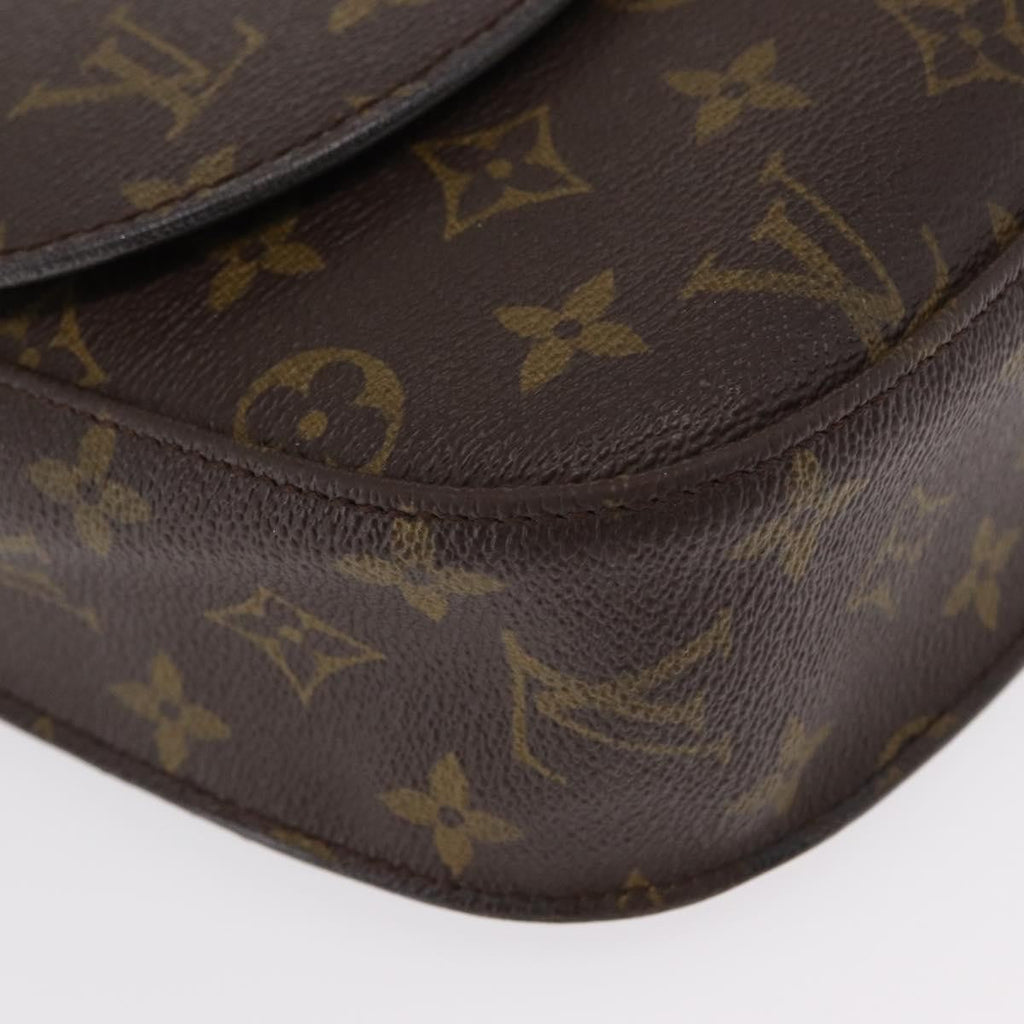 Louis Vuitton Saint Cloud Handbag Monogram Canvas Brown Canvas Shoulder Bag