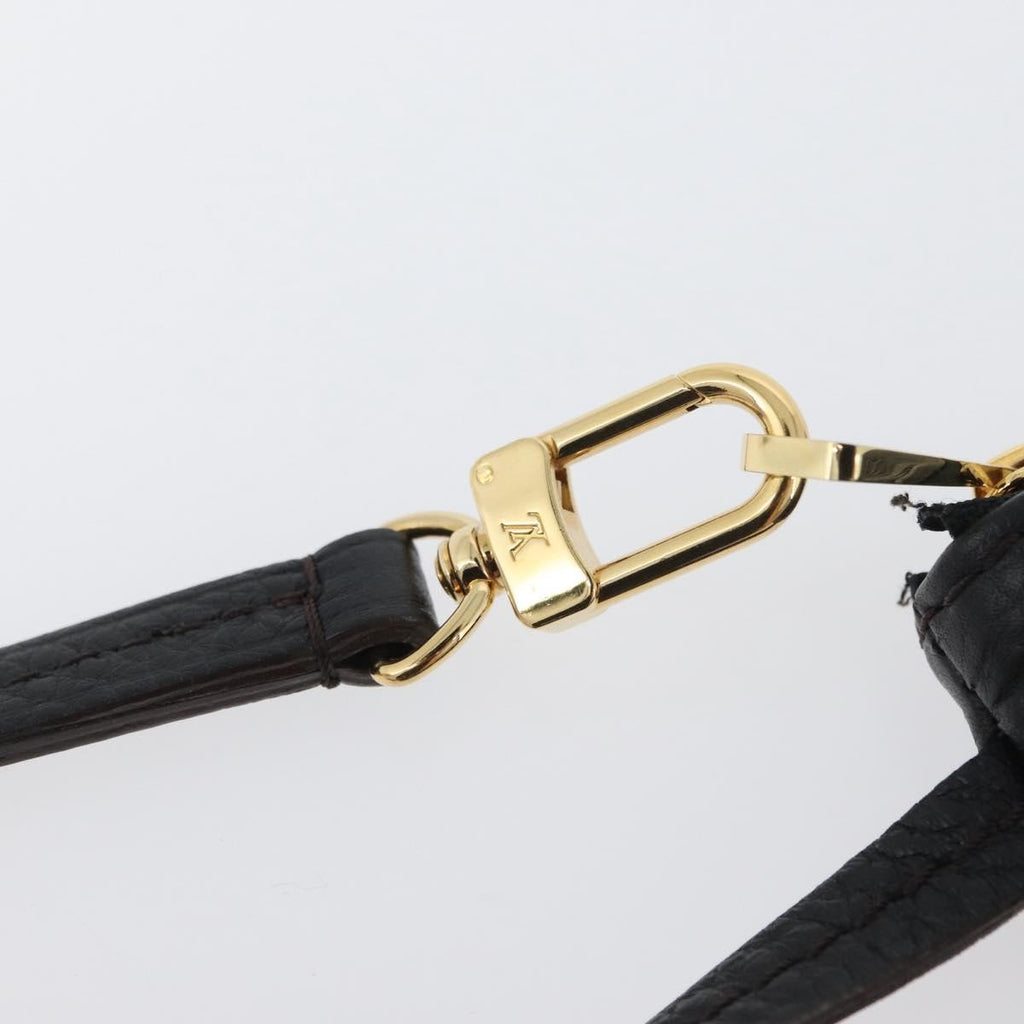Louis Vuitton Selene Pochette Mahina Leather Black Leather Clutche & Pouche Bag