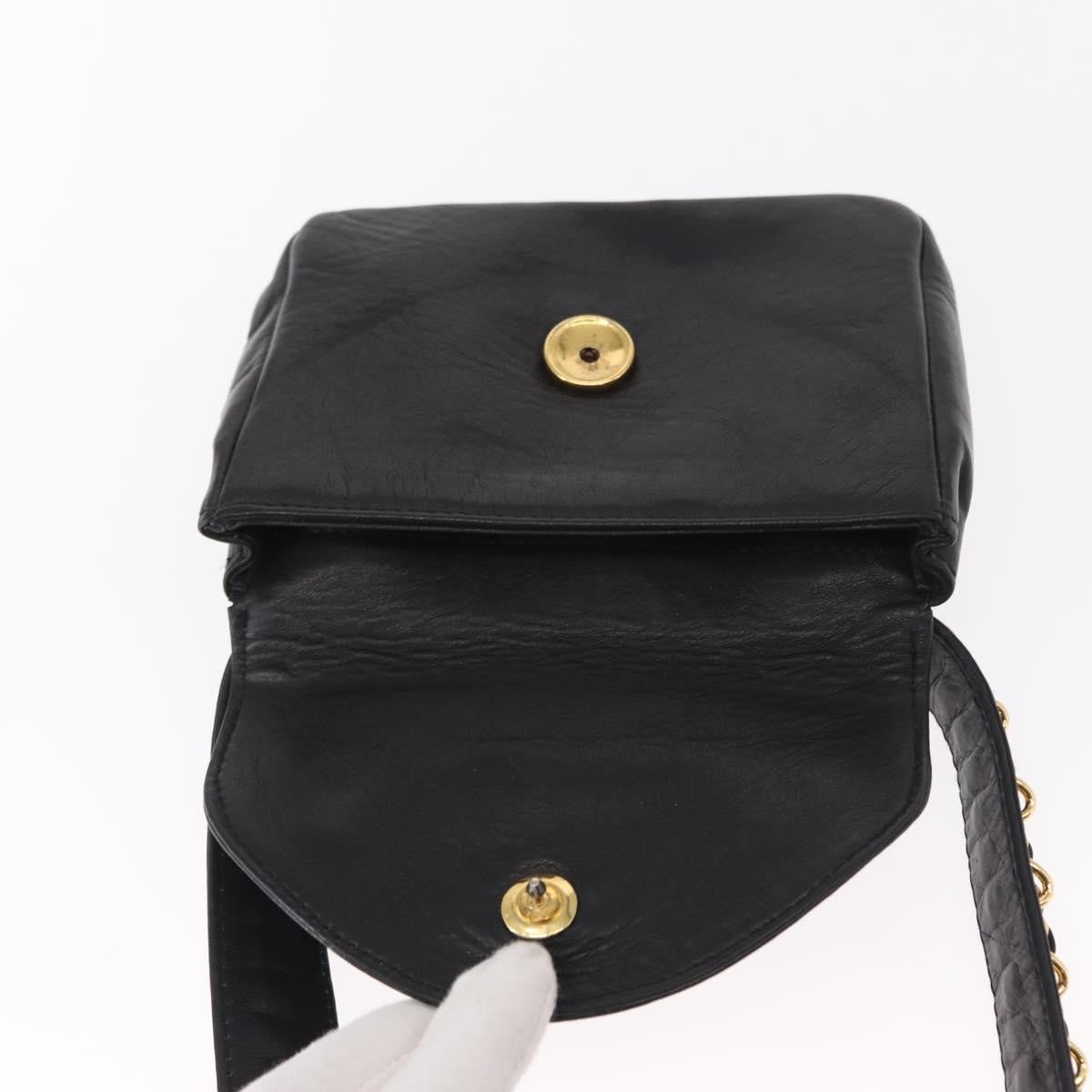 Chanel Chain Envelope Belt Bag Quilted Calfskin Black Leather Clutche & Pouche Bag