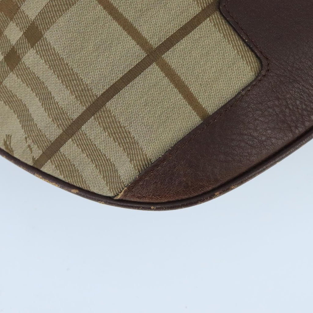 Burberry Nova Check Shoulder Bag Canvas And Leather Beige Canvas Shoulder Bag