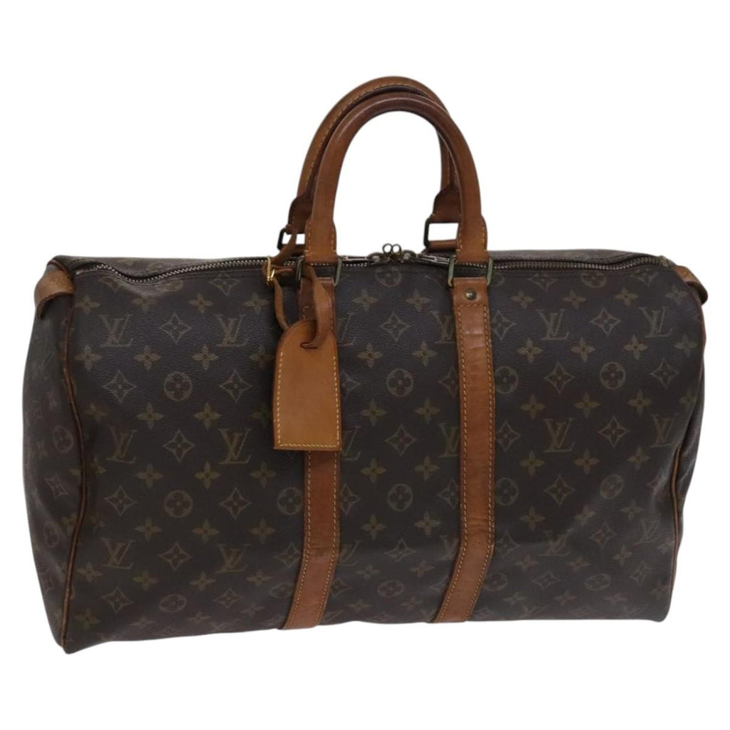 Louis Vuitton Keepall Bag Monogram Canvas Brown Canvas Travel Bag