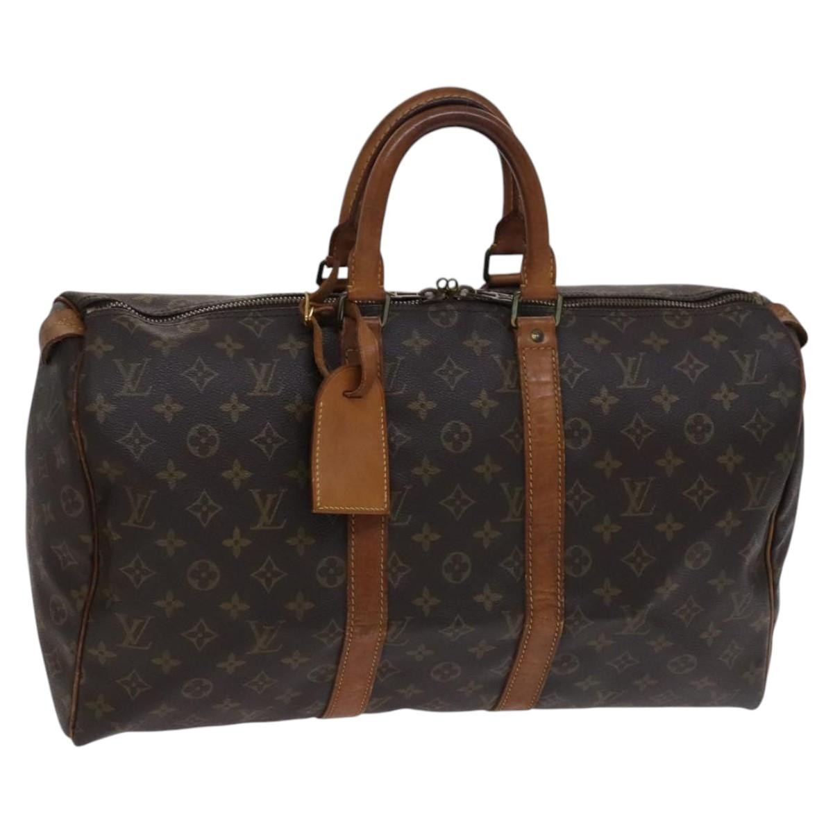 Louis Vuitton Keepall Bag Monogram Canvas Brown Canvas Travel Bag