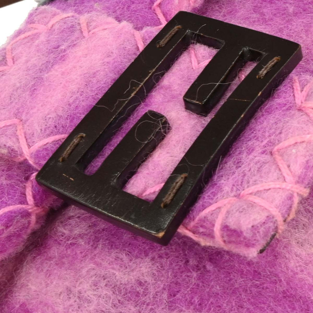Fendi Baguette Bag Patent Purple Felt,Leather Handbag