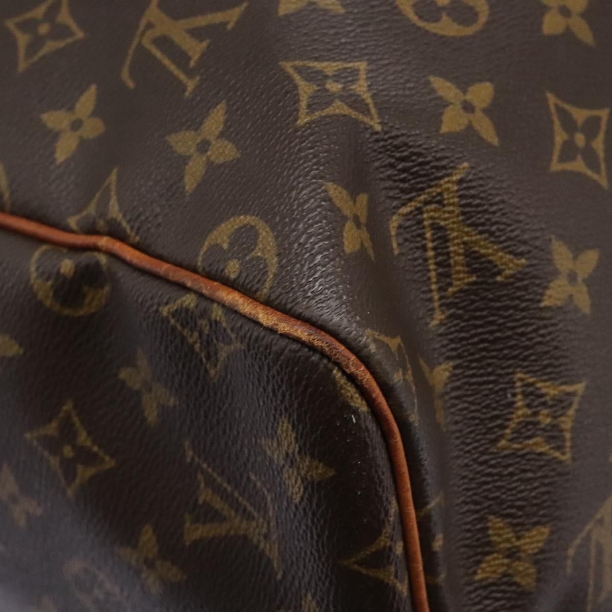 Louis Vuitton Keepall Bag Monogram Canvas Brown Canvas Travel Bag