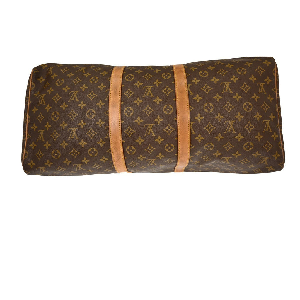 Louis Vuitton Keepall Bag Monogram Canvas Brown Canvas Travel Bag