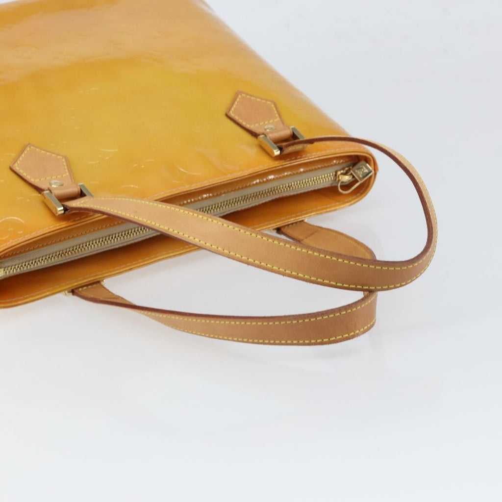 Louis Vuitton Houston Handbag Monogram Vernis Beige Patent_Leather Handbag