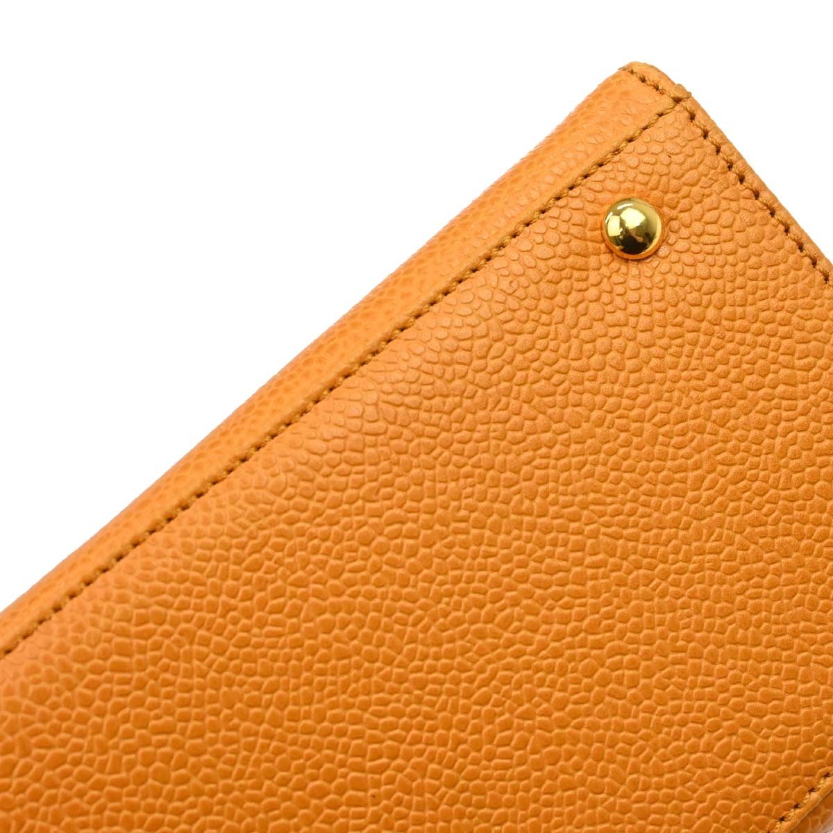 Chanel Vintage Front Pocket Shoulder Bag Leather Orange Leather Shoulder Bag Bag