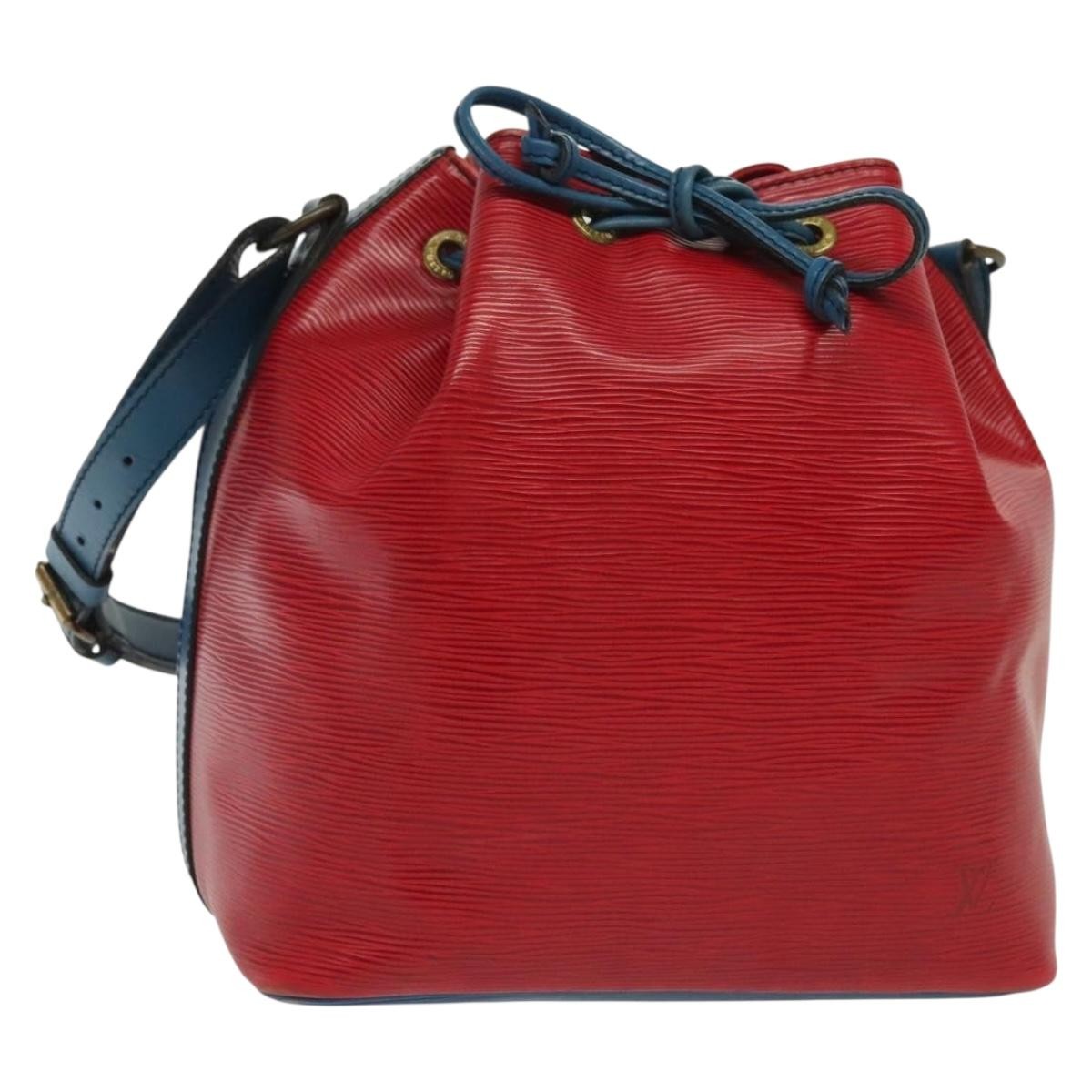 Louis Vuitton Petit Noe Handbag Epi Leather Red Leather Shoulder Bag