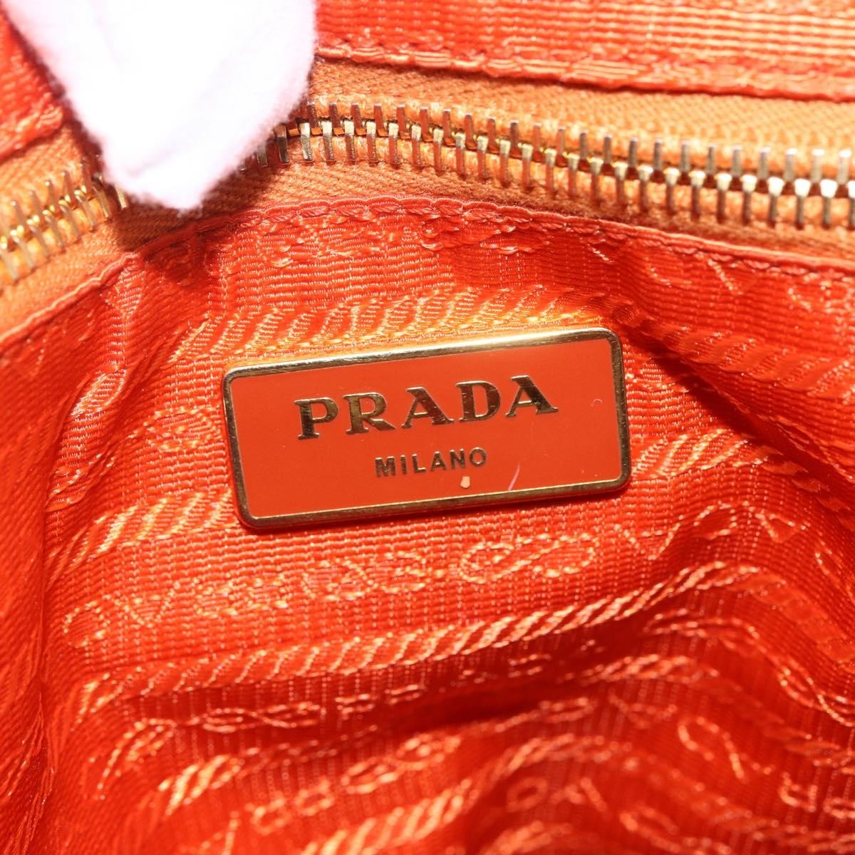 Prada Convertible Flap Tote Tessuto And Saffiano Leather Orange Nylon Tote Bag Bag
