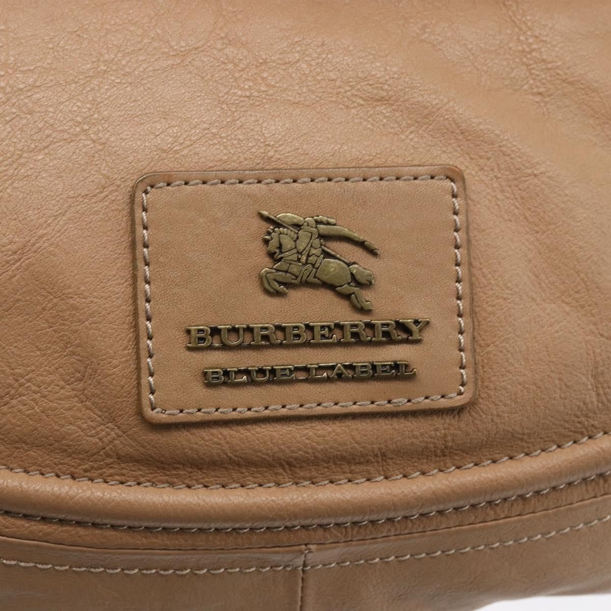 Burberry Blue Label Handbag Leather Brown Leather Handbag
