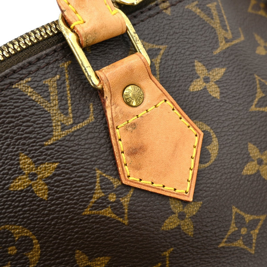 Louis Vuitton Alma Handbag Monogram Canvas Brown Canvas Handbag
