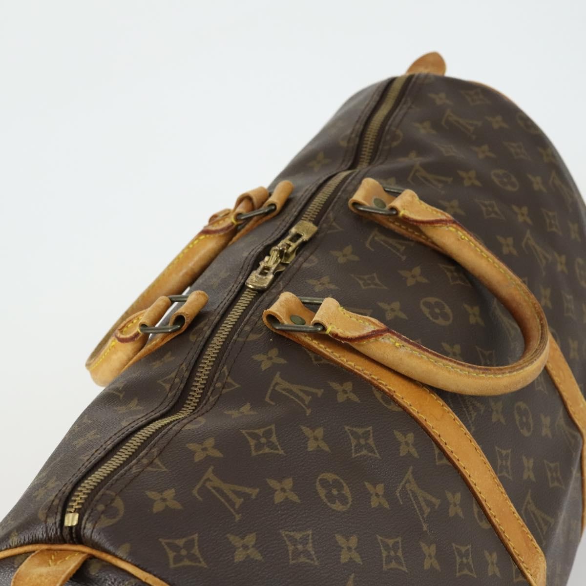 Louis Vuitton Keepall Bag Monogram Canvas Brown Canvas Travel Bag