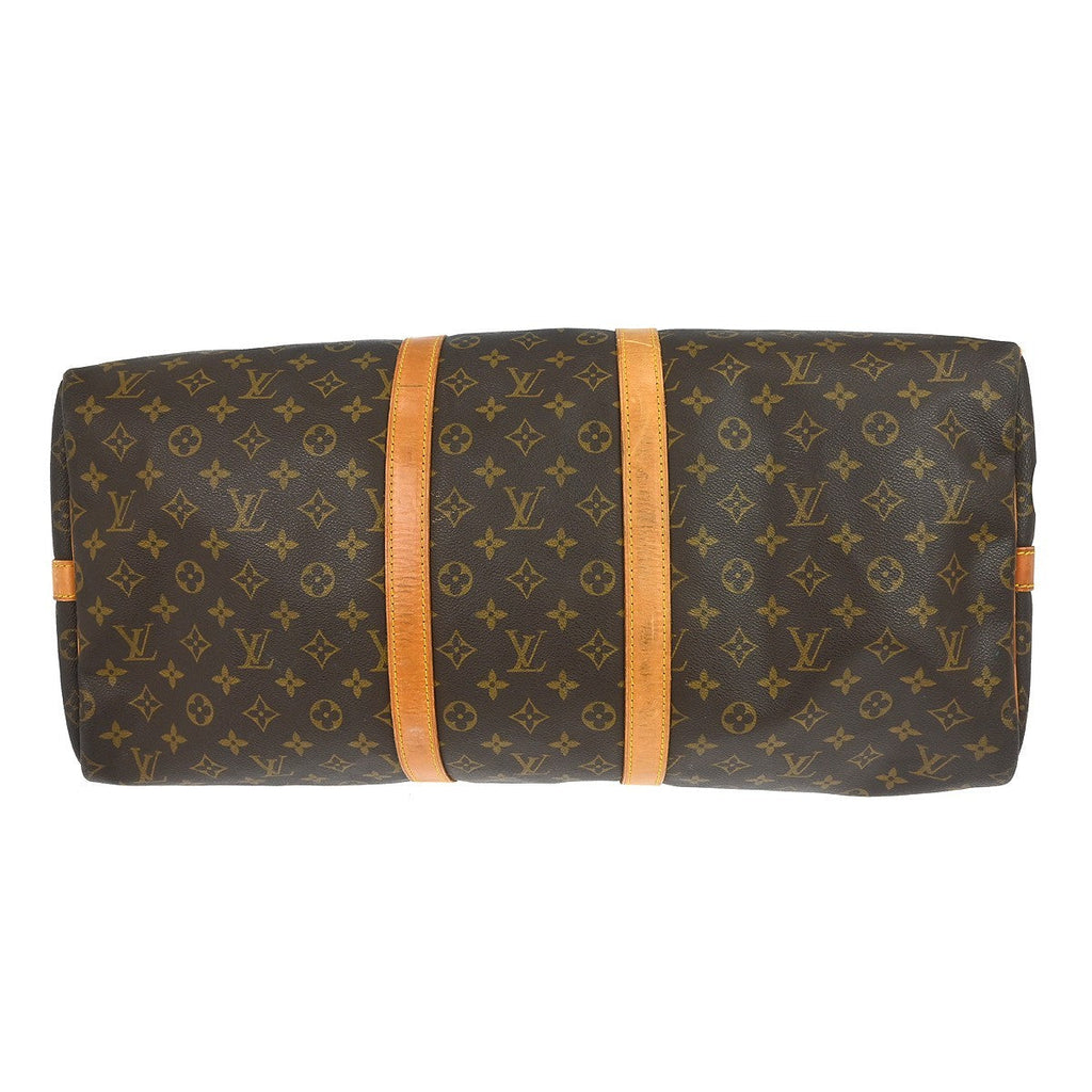 Louis Vuitton Keepall Bandouliere Bag Monogram Canvas Brown Canvas Travel Bag