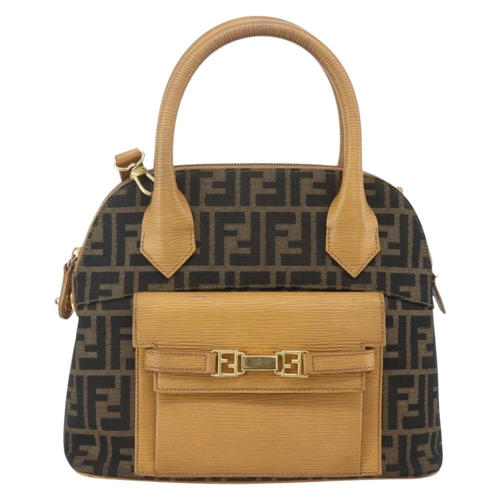 Fendi Vintage Zucca Handbag Zucca Brown Canvas Handbag
