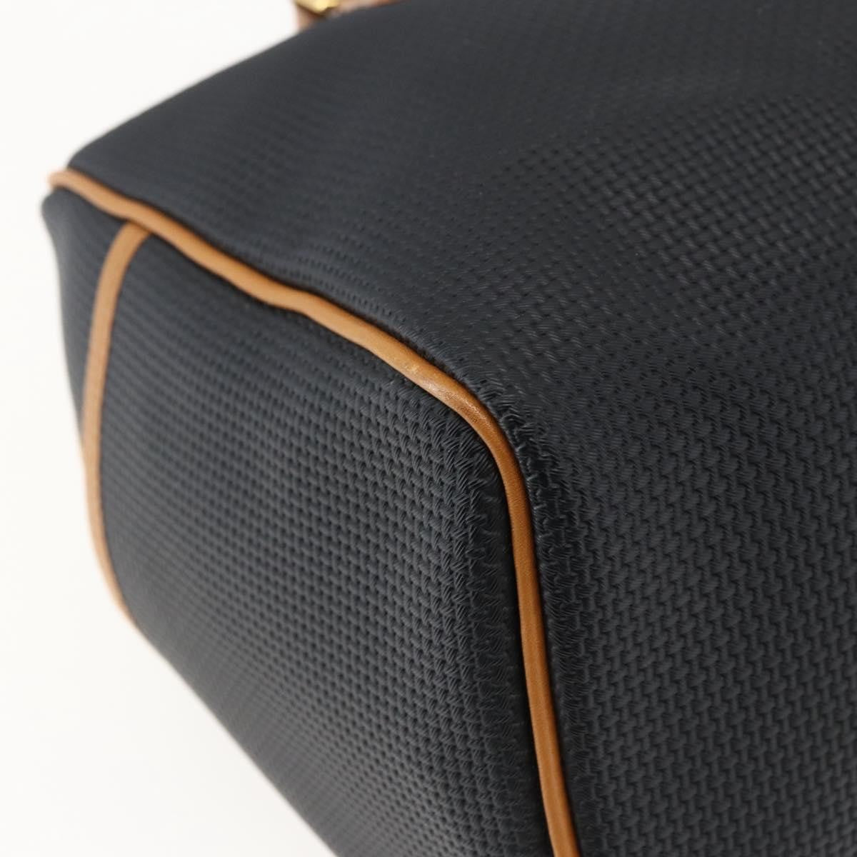 Saint Laurent Vintage Handbag Canvas Black Canvas Handbag (Pre-Owned)