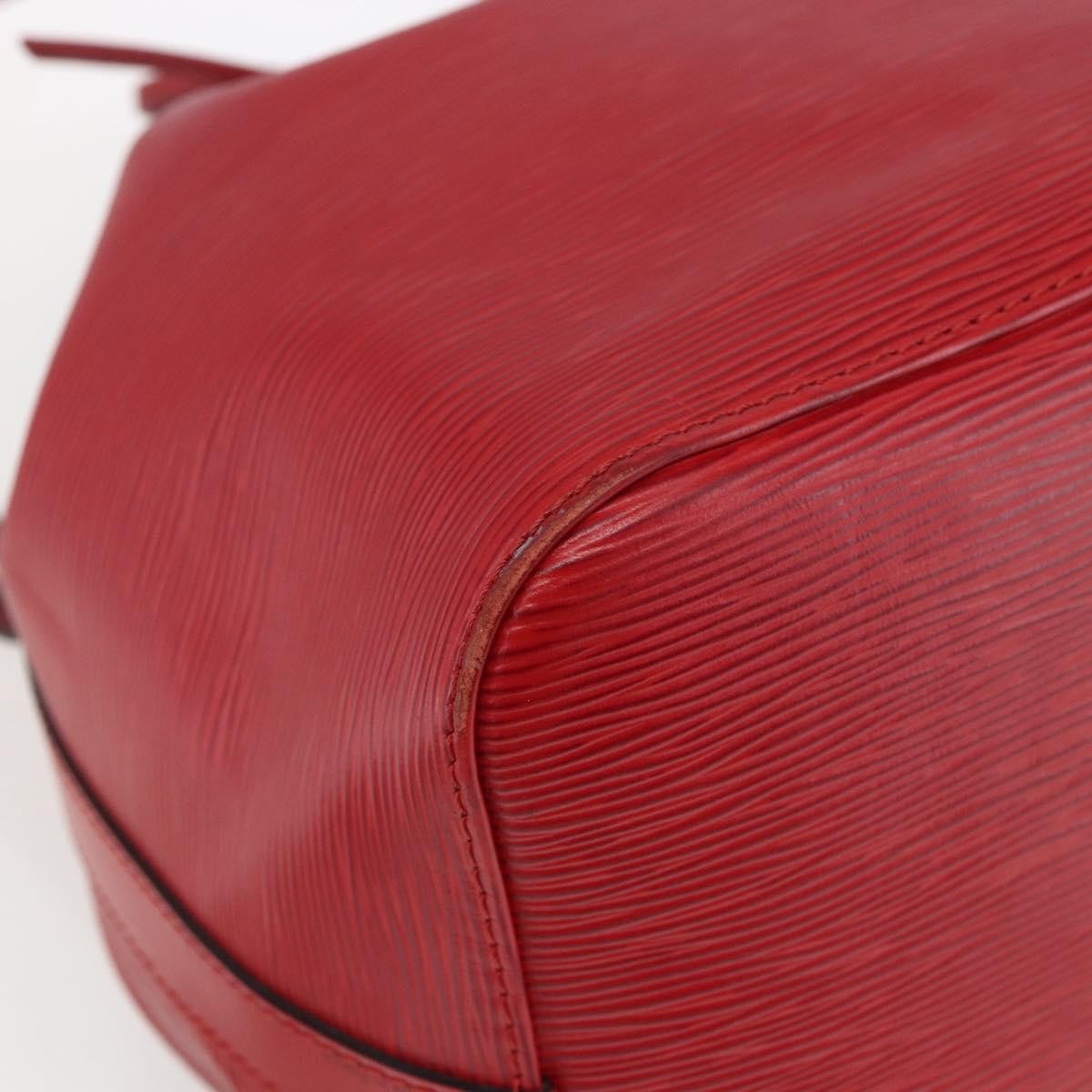 Louis Vuitton Petit Noe Handbag Epi Leather Red Leather Shoulder Bag