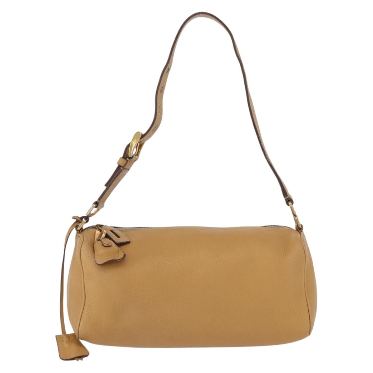 Prada Vintage Shoulder Bag Leather Brown Leather Shoulder Bag Bag