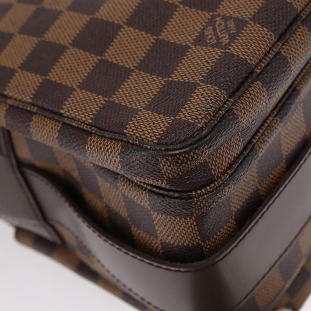 Louis Vuitton Naviglio Handbag Damier Brown Canvas Shoulder Bag