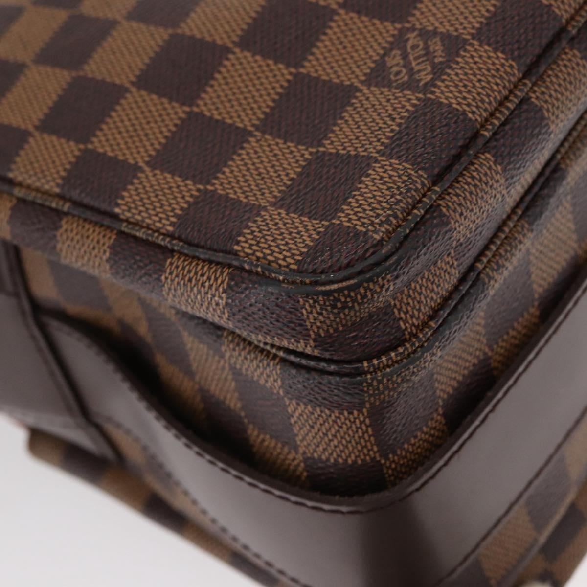 Louis Vuitton Naviglio Handbag Damier Brown Canvas Shoulder Bag