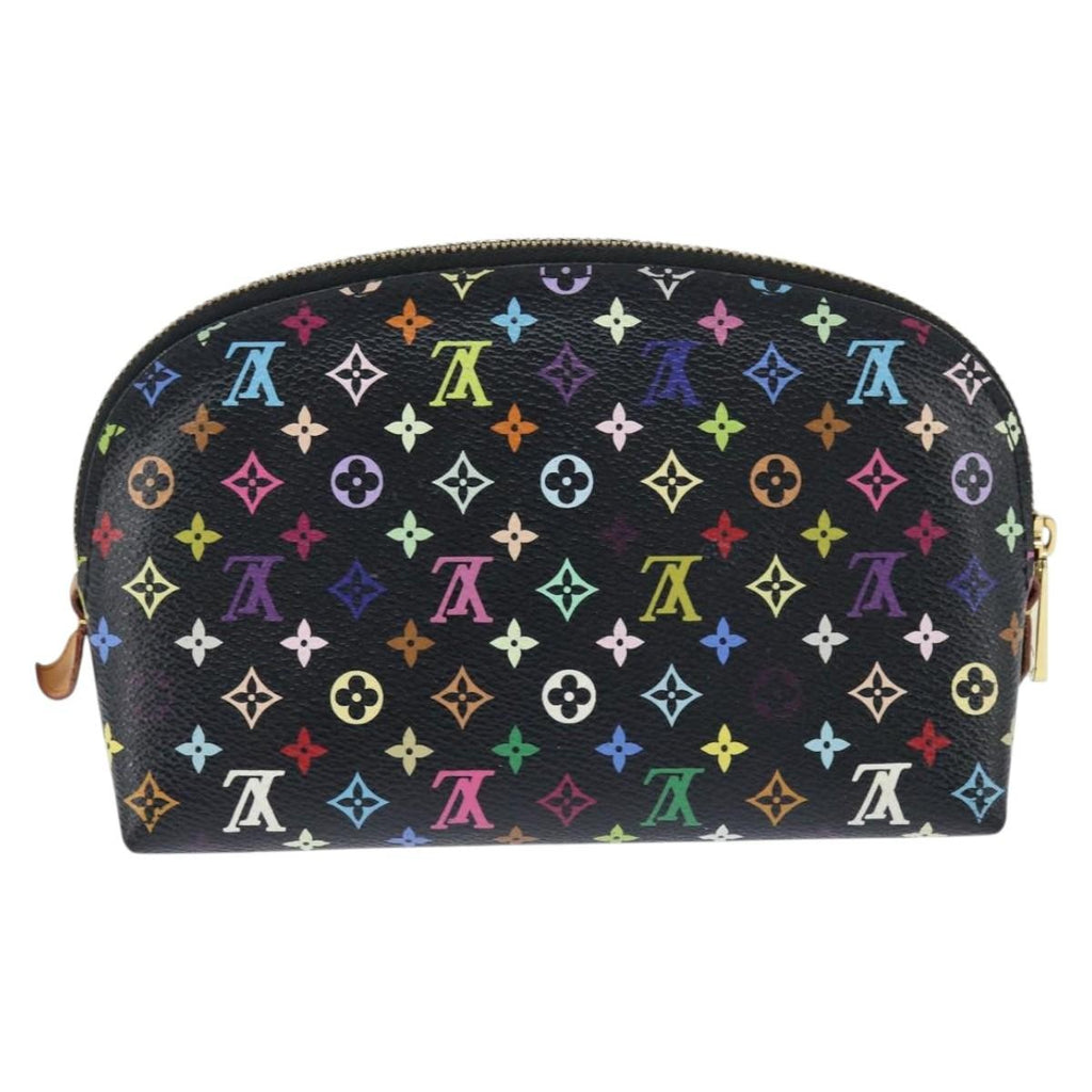 Louis Vuitton Cosmetic Pouch Monogram Multicolor Black Canvas Clutche & Pouche Bag
