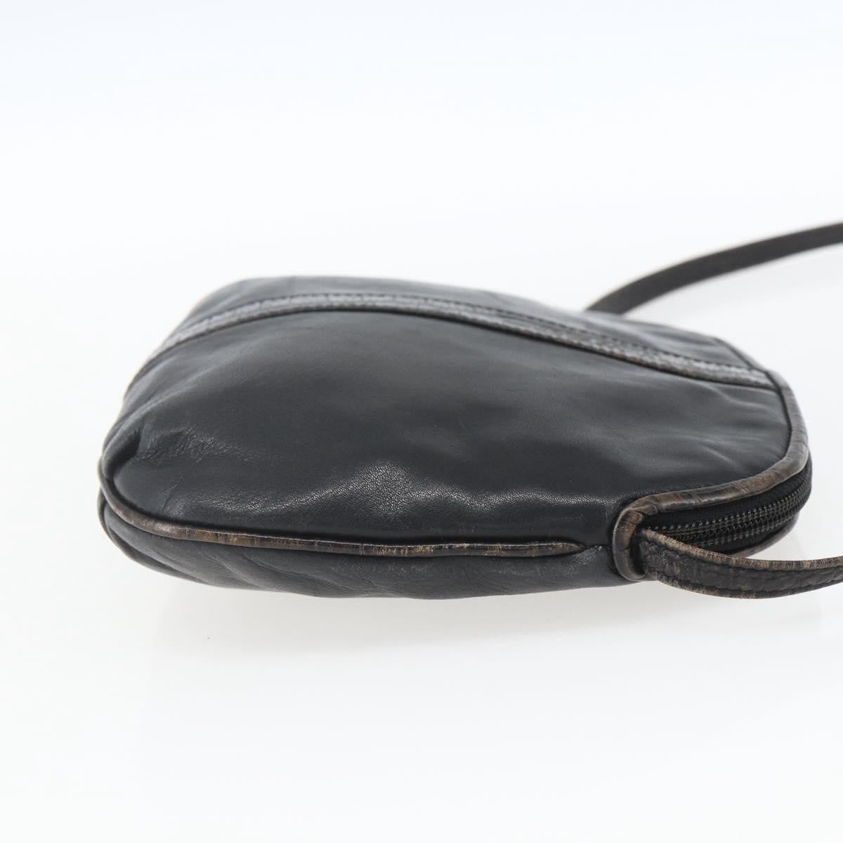 Fendi Vintage Shoulderbag Leather Black Leather Shoulder Bag Bag