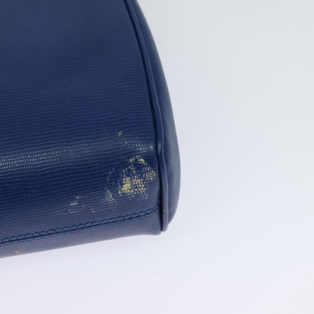 Celine Vintage Circle Logo Crossbody Bag Leather Blue Leather Shoulder Bag Bag