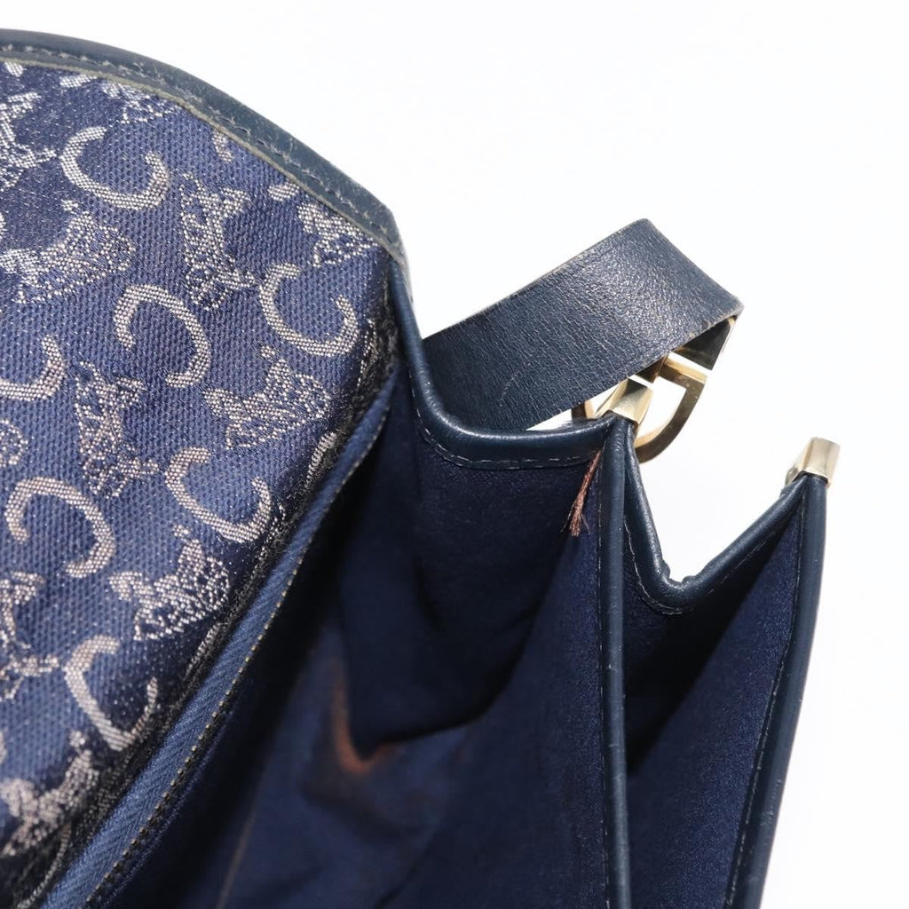 Celine C Sulky Shoulder Bag Canvas Navy Canvas Shoulder Bag Bag