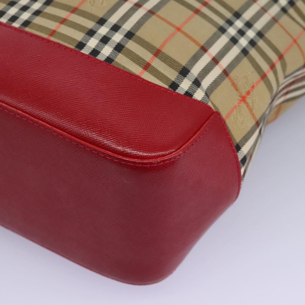 Burberry Nova Check Tote Canvas Check Pattern Beige Canvas Tote Bag