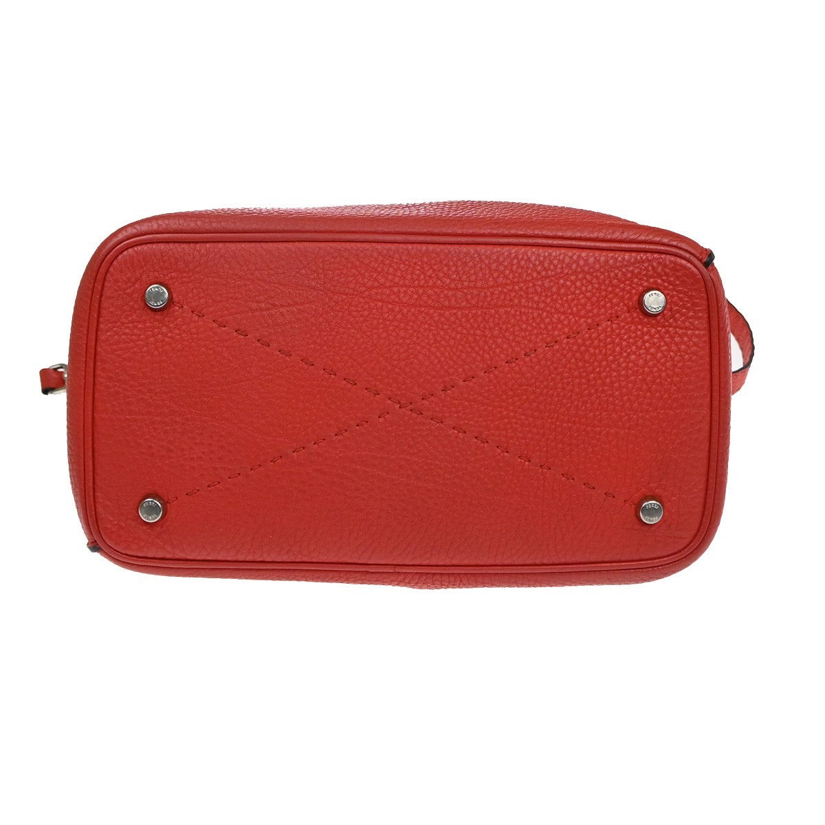 Fendi Selleria Anna Bucket Bag Leather Red Leather Tote Bag Bag