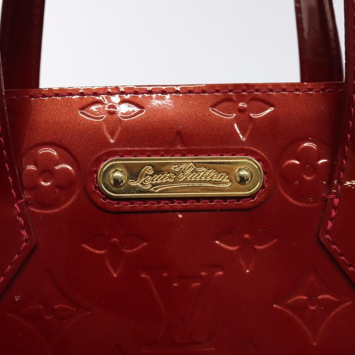 Louis Vuitton Wilshire Handbag Monogram Vernis Red Patent_Leather Handbag