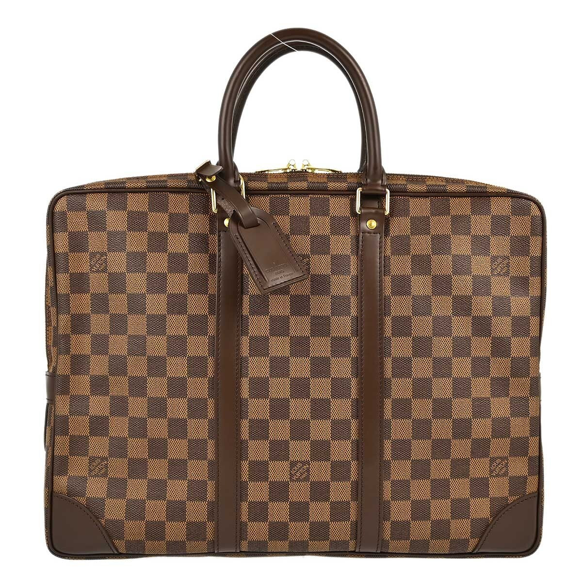 Louis Vuitton Porte-Documents Voyage Briefcase Damier Brown Canvas Briefcase Bag