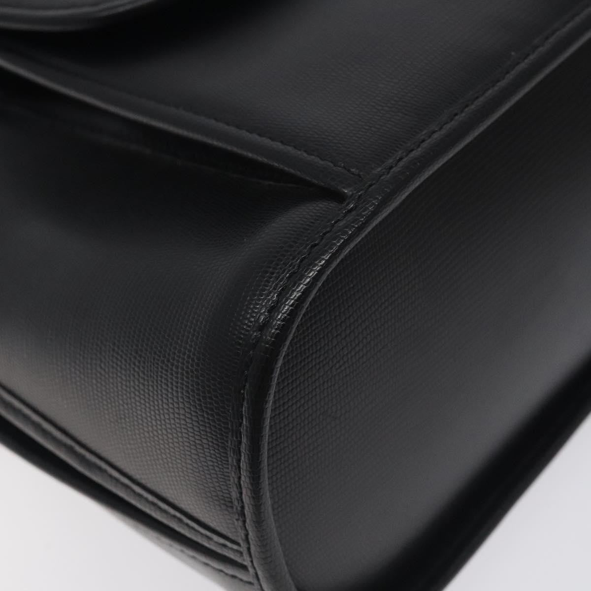 Celine Circle Logo Handbag Leather Black Leather Bag