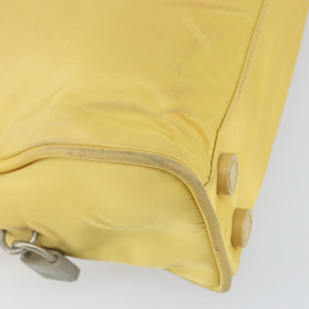 Prada Zip Around Tote Tessuto Yellow Nylon Handbag