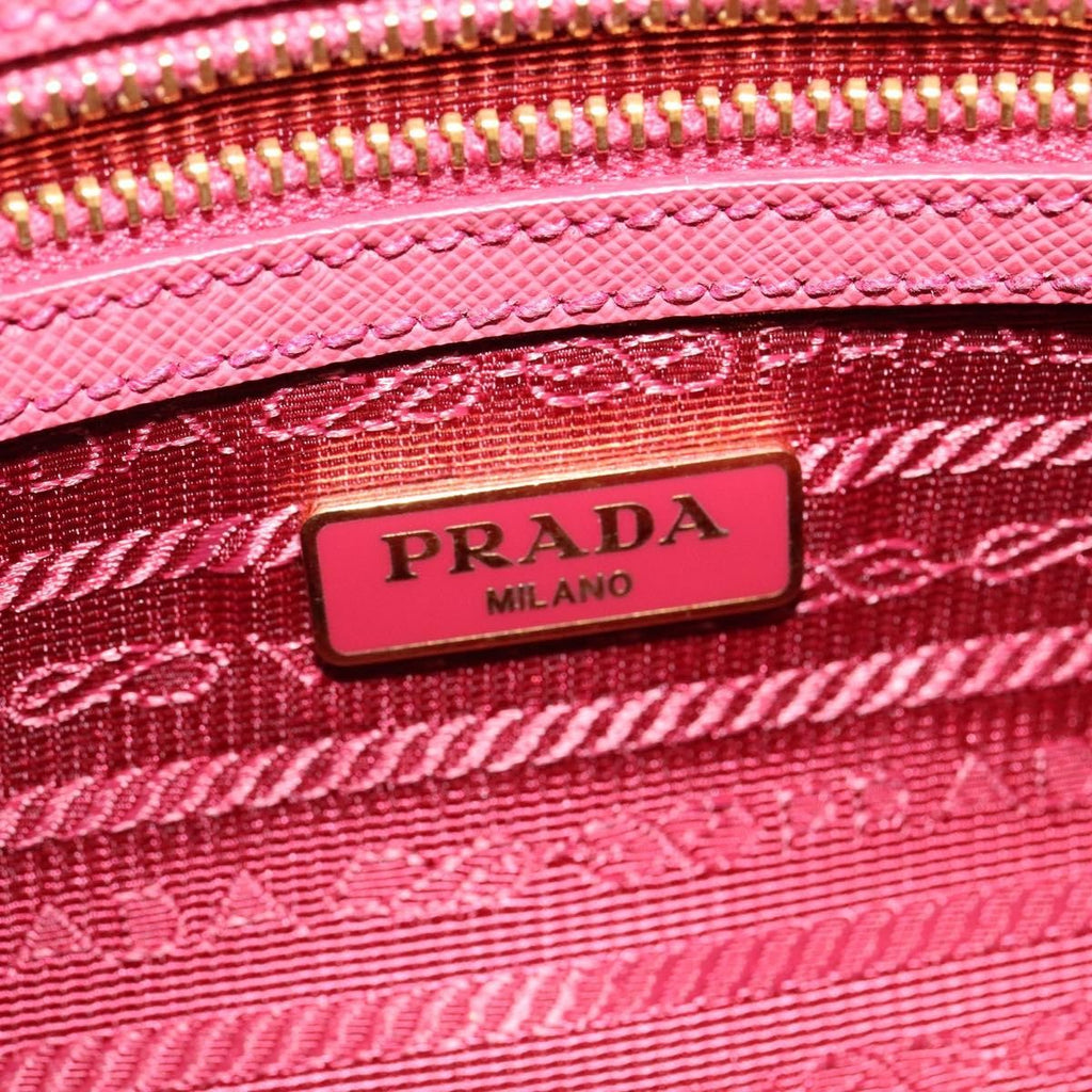 Prada Front Pocket Crossbody Bag Saffiano Leather Pink Leather Shoulder Bag Bag