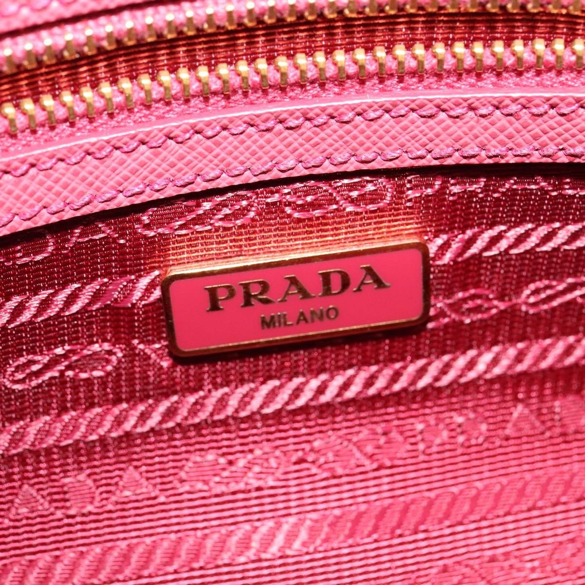 Prada Front Pocket Crossbody Bag Saffiano Leather Pink Leather Shoulder Bag Bag