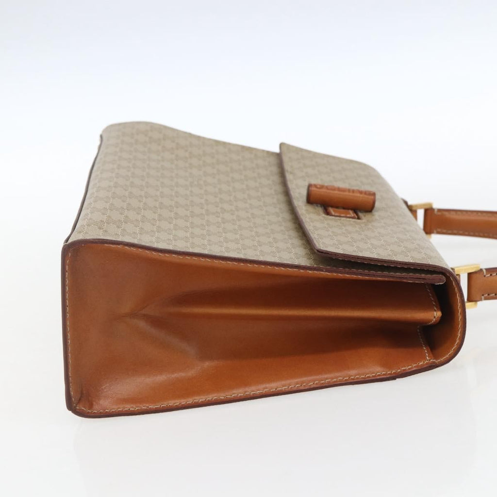 Celine Vintage Macadam Handbag Canvas And Leather Beige Canvas Handbag