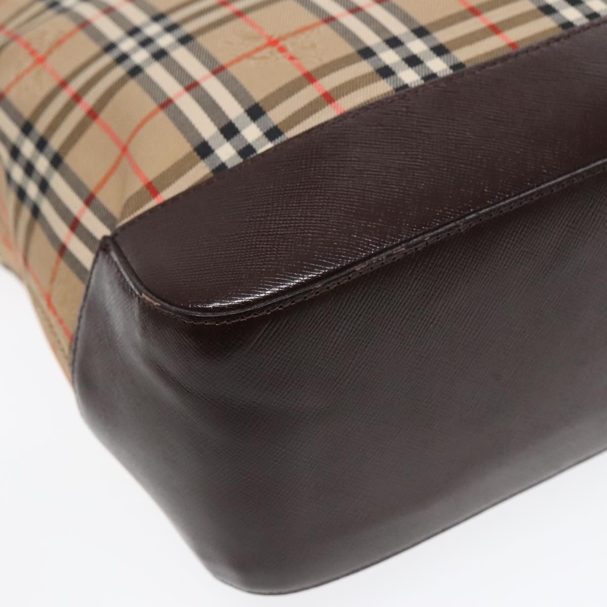 Burberry Nova Check Tote Canvas And Leather Beige Canvas Tote Bag